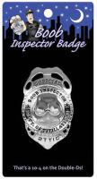 Boob Inspector Metal Badge - Bachelor & LGBT Bachelorette Party Gag Supplies